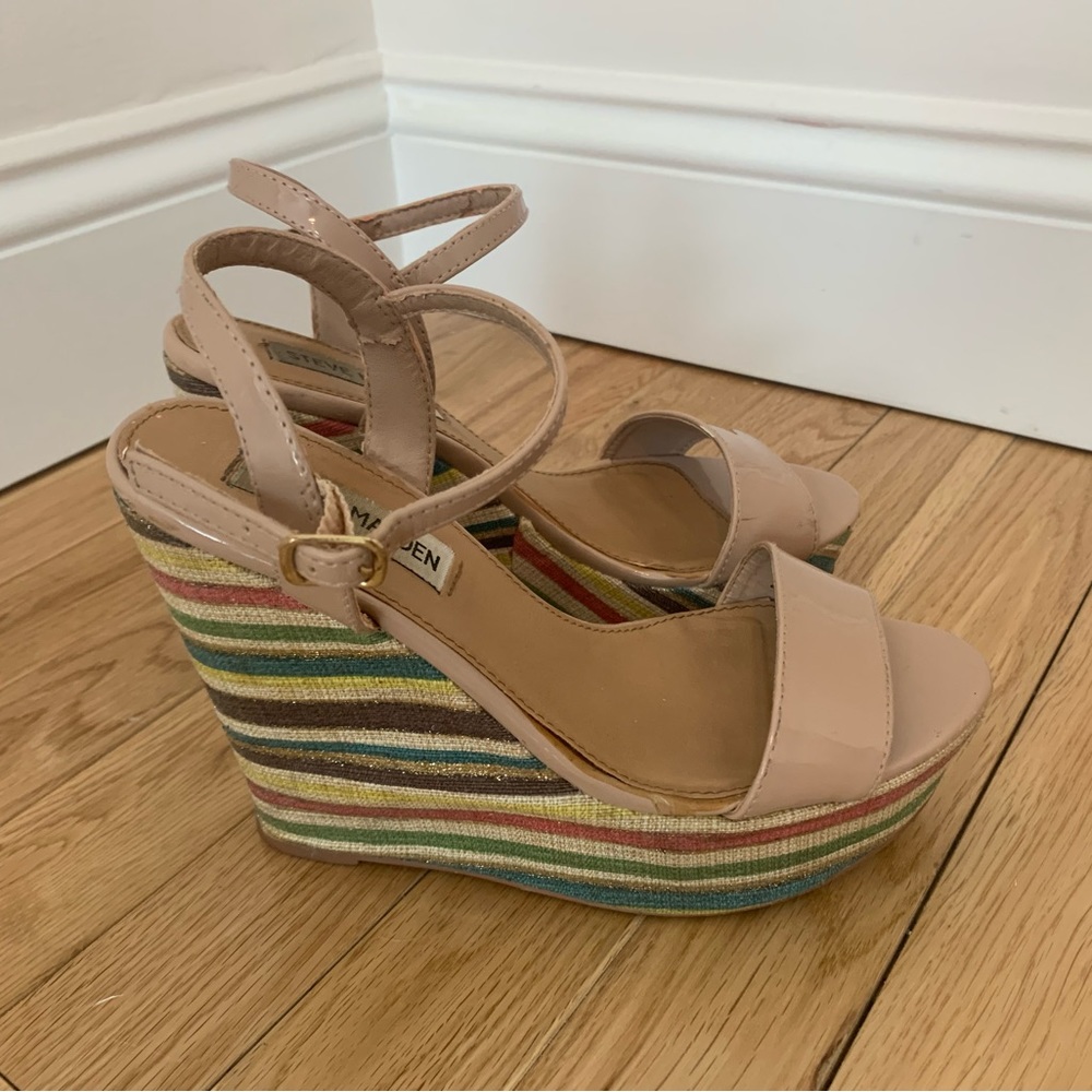 Steve Madden Sophia Nude, Multicolor Wedge